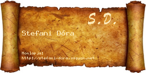 Stefani Dóra névjegykártya